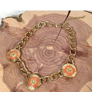 Vintage Versace Medusa Gold Chain Choker Necklace